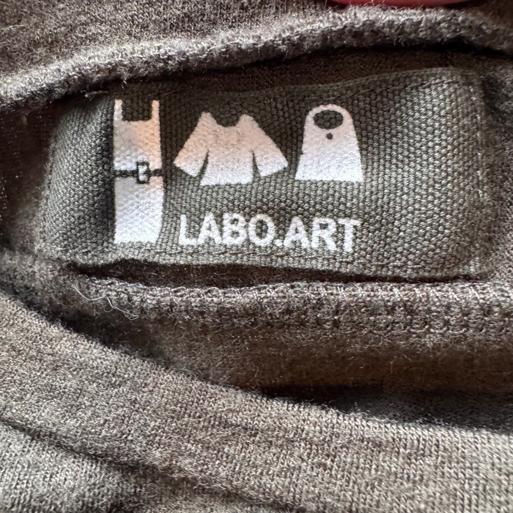 LABO.ART Olive Italian Wool Crew Neck Sweater | Size 2 (Small) - Picture 8 of 10